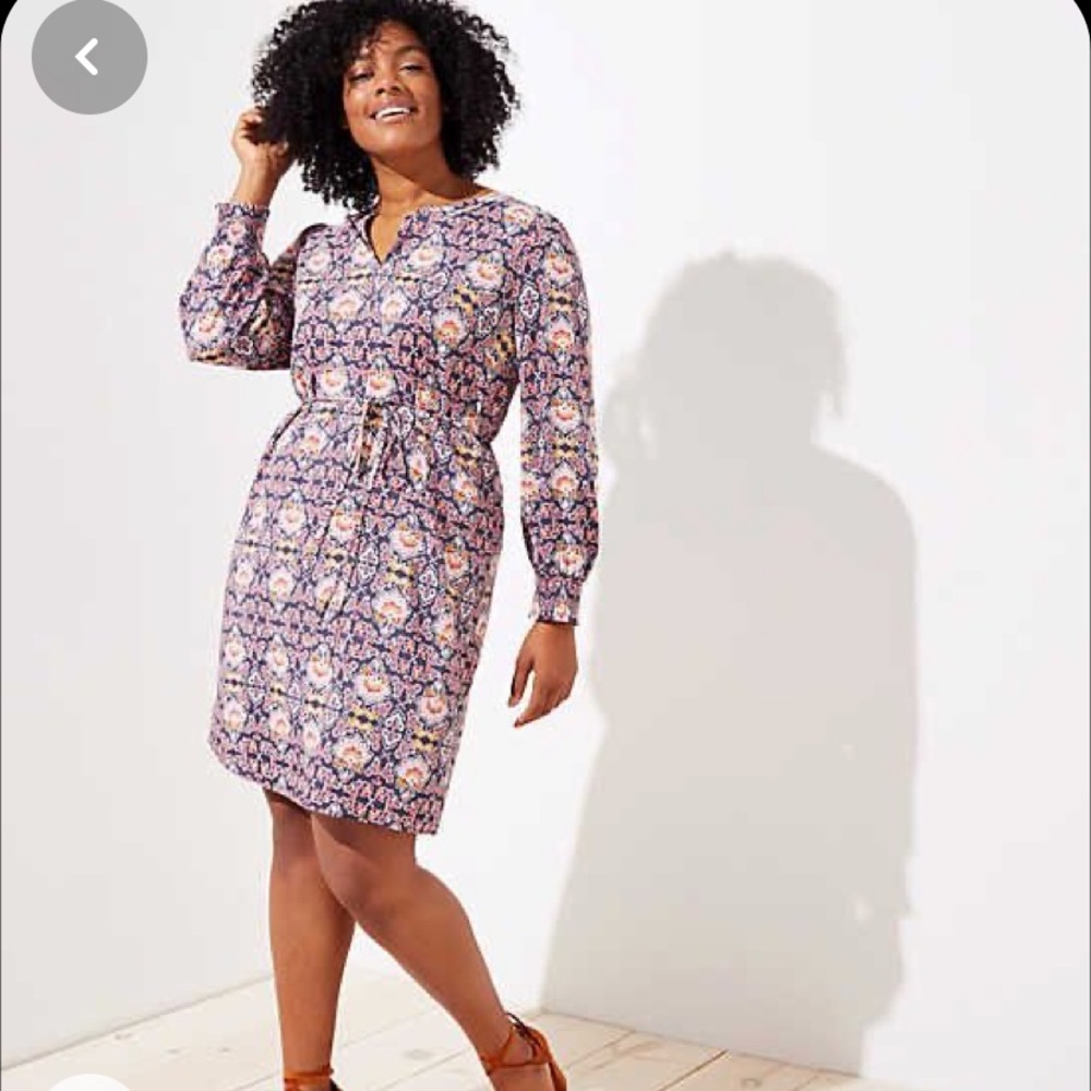 LOFT boho print dress